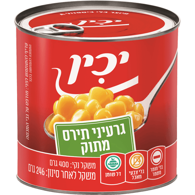 תירס ואקום 400 גרם יכין