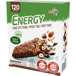 אנרג'י - מצופה שוקולד חלב עם שברי אגוזים מאגדת 168 גרם