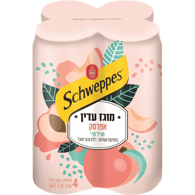 פחיות שוופס*4 אפרסק