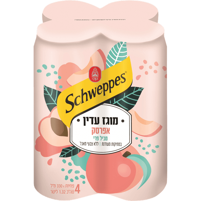 פחיות שוופס*4 אפרסק