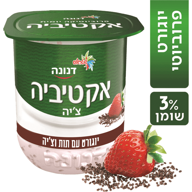 יוגורט אקטיביה ציה ותות 150 גרם