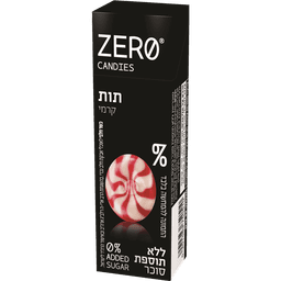 זירו - סוכריות ללא סוכר תות קרמי 32 גרם
