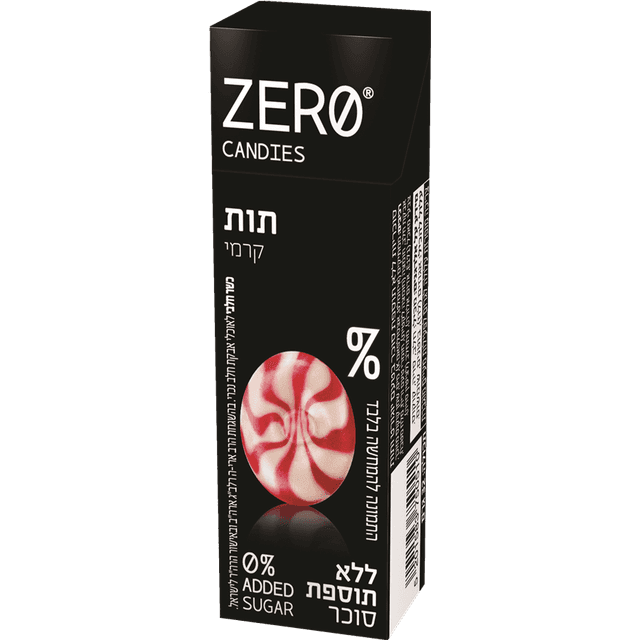 זירו - סוכריות ללא סוכר תות קרמי 32 גרם
