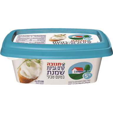 קרם גבינת שמנת %5 בטעם טבעי 200 ג' תנובה