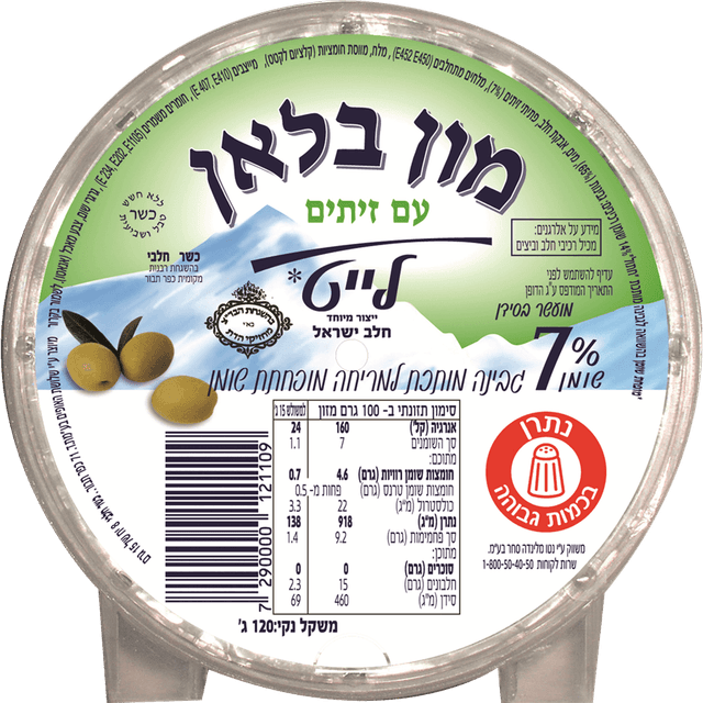 גבינה מותכת לייט עם