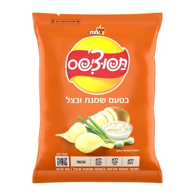 תפוציפס שמנת 50גר
