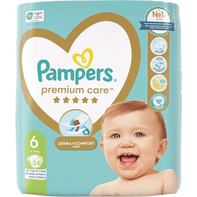 פמפרס - פרימיום קר מידה 6 24 יח'