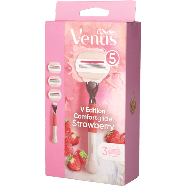 ג'ילט - ונוס תות מכשיר גילוח + 3 סכינים