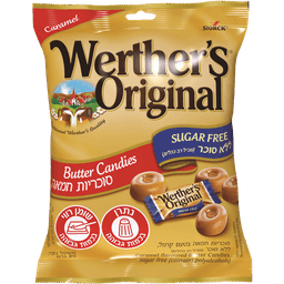 וורטר - סוכריות חמאה בשקית ללא סוכר 80 גרם