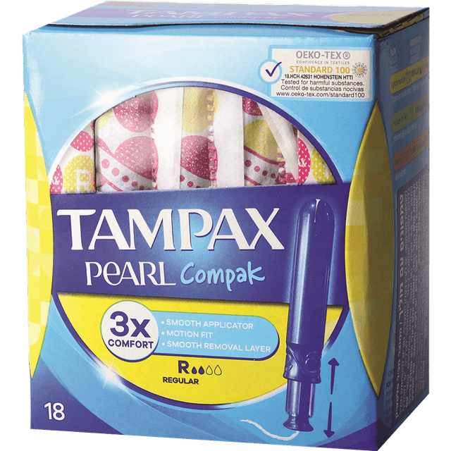 טמפקס - טמפונים קומפק פרל נורמל 18 יח'
