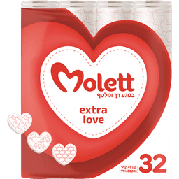 מולט - נייר טואלט לב 32 גלילים