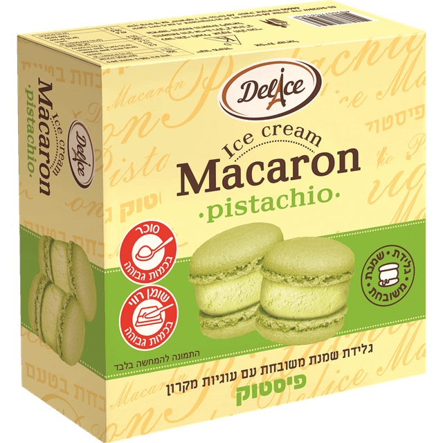 גלידת שמנת משובחת MACARON פיסטוק 240 גרם