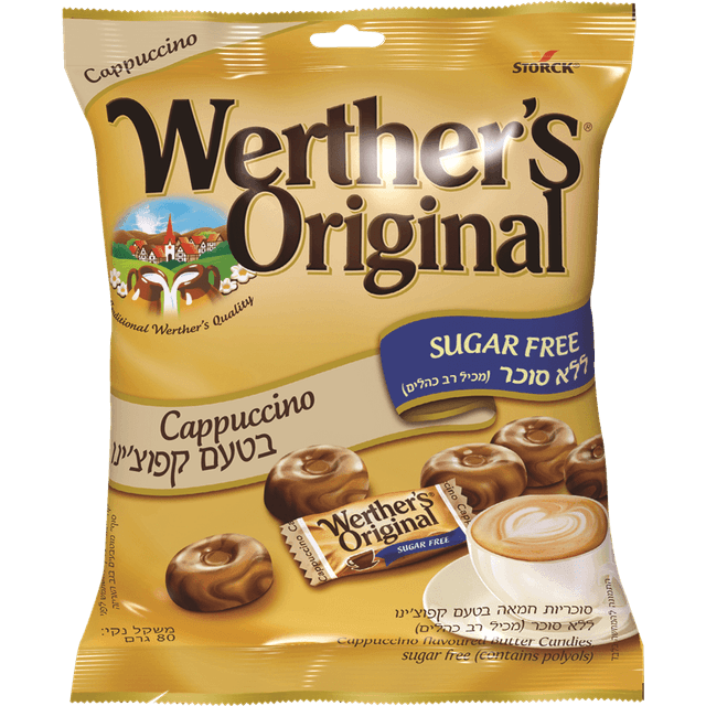 וורטר - סוכריות קפוצ'ינו בשקית ללא סוכר 80 גרם