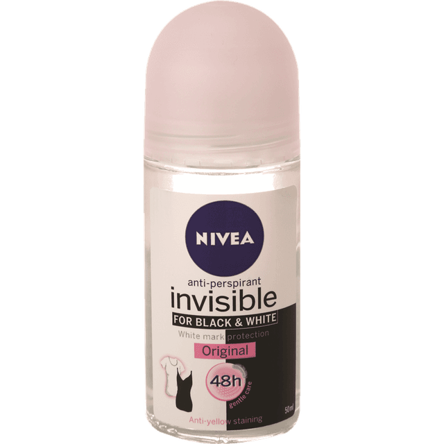 ניוואה - דאודורנט רול און לאישה בלק אנד וויט קליר 50 מ"ל