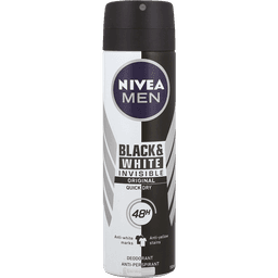 ניוואה - דאודורנט ספריי לגבר שקוף בלק אנד וויט 150 מ"ל