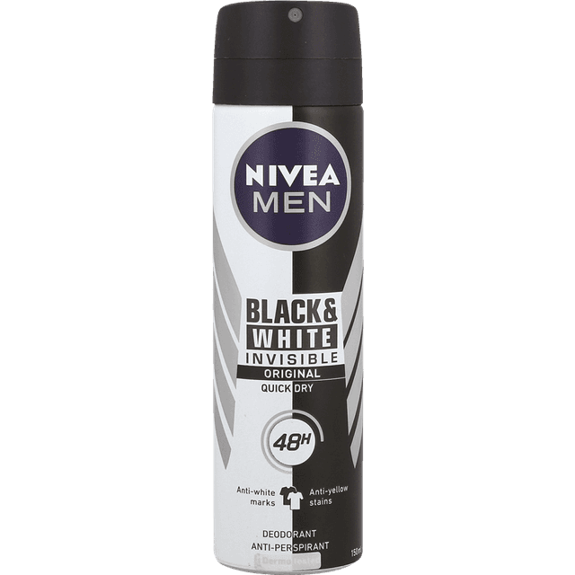 ניוואה - דאודורנט ספריי לגבר שקוף בלק אנד וויט 150 מ"ל