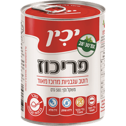 רסק עגבניות פריכוז 28% 600 ג' יכין