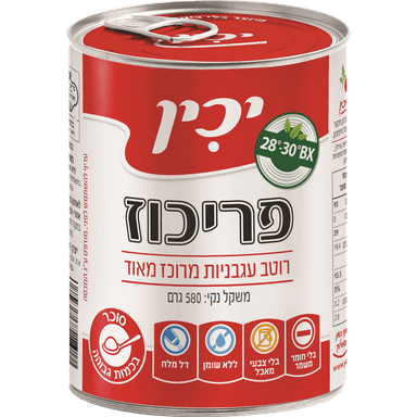 רסק עגבניות פריכוז 28% 600 ג' יכין