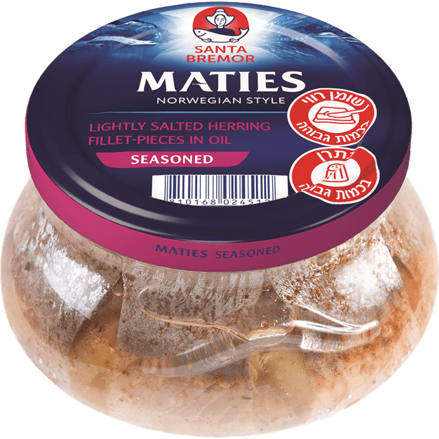 חתיכות פילה הרינג מלוח מצונן תבלין 260גר