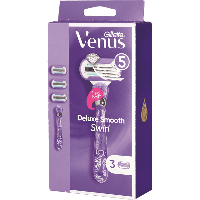 ג'ילט - ונוס סווירל מכשיר גילוח + 3 סכינים