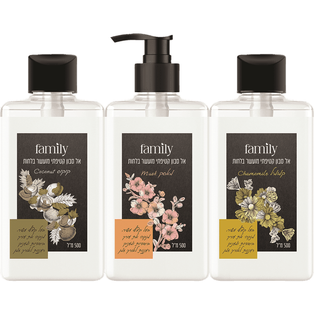 פמלי - אל סבון צבעוני לידיים 500 מ"ל * שלישייה