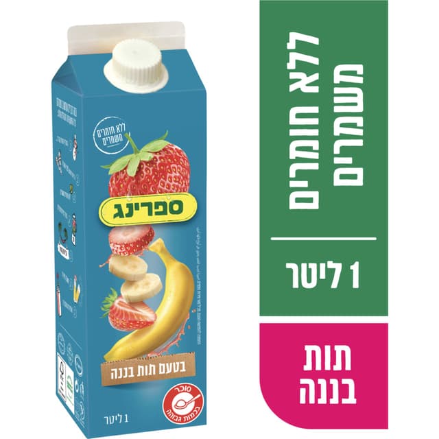 נקטר ספרינג תות בננה קרטונית 1 ל'