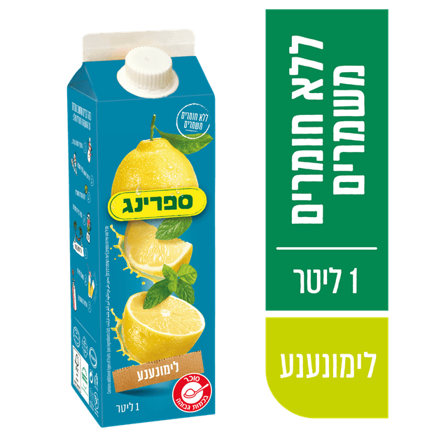 נקטר ספרינג לימונענע קרטונית 1 ל'
