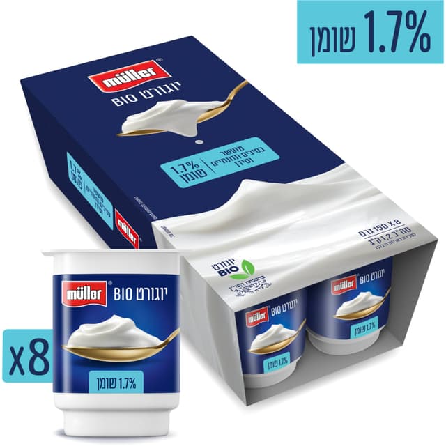 יוגורט 1.7% מולר 8*1