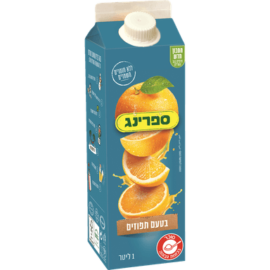 נקטר ספרינג תפוזים קרטונית 1 ל'