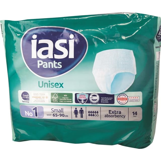 IASI - מכנסוני ספיגה NO 1 מידה S יוניסקס 14 יח'