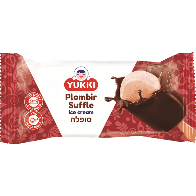 גלידת שמנת משובחת YUKKI סופלה מצופה על