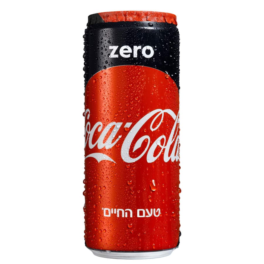 קולה קולה - זירו פחית שתייה 330 מ"ל
