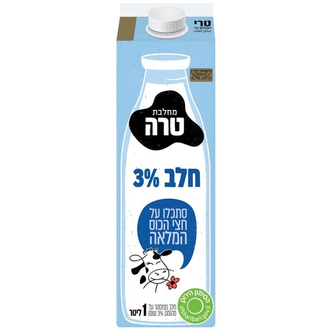 טרה חלב3% קרטון בדצ1