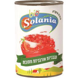 עגבניות אורגניות חתוכות 400 גרם SOLANIA