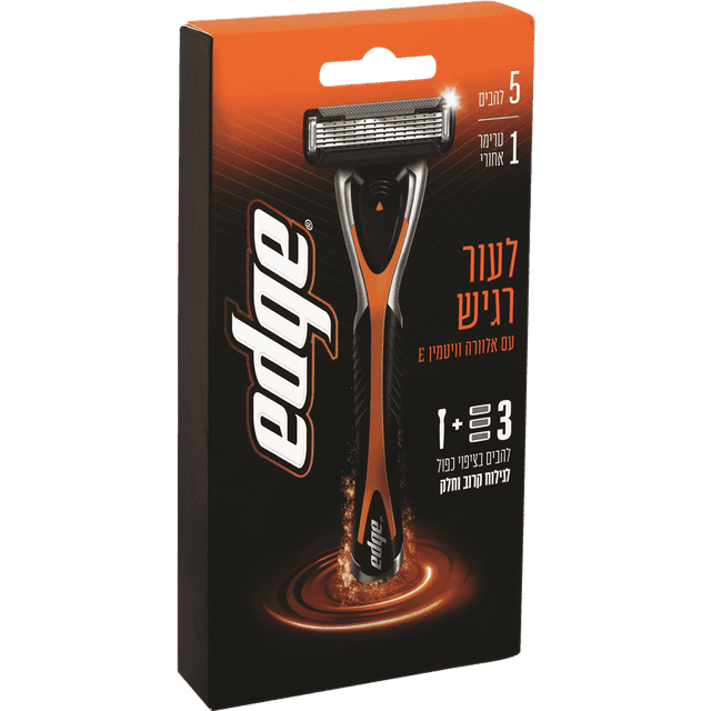 אדג' - מכשיר גילוח לעור רגיש + 3 סכינים