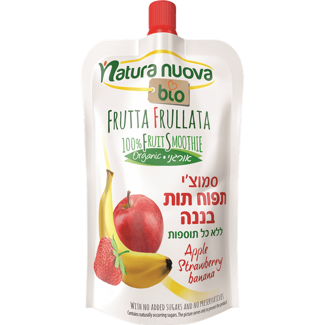 סמוזי תפוח תות בננה 100 גר נטורה נובה