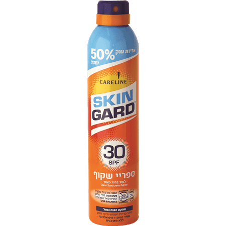 סקינגארד - ספריי שקוף לעור בהיר מאוד 300 מ"ל SPF30