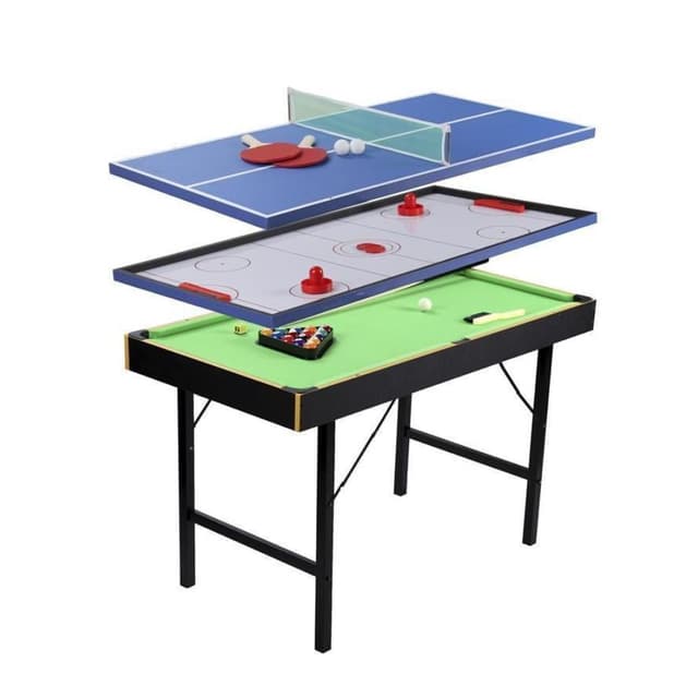 שולחן משחק טורניר 3 ב-1 – ביליארד | הוקי אוויר | פינג פונג