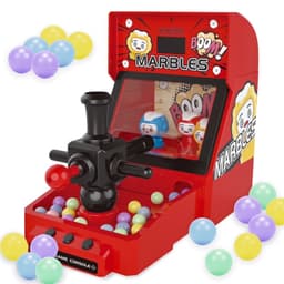 מכונת פינבול וקליעה אלקטרונית בצבע אדום – כולל 30 כדורי ספוג, אורות וצלילים