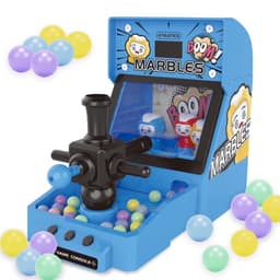 מכונת פינבול וקליעה אלקטרונית בצבע כחול – כולל 30 כדורי ספוג, אורות וצלילים