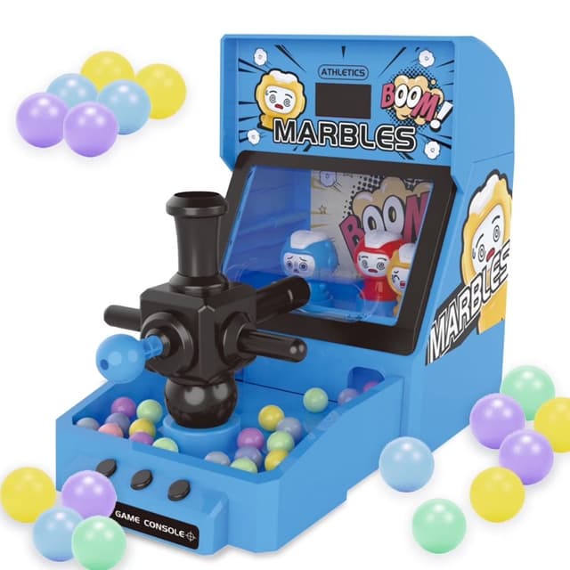 מכונת פינבול וקליעה אלקטרונית בצבע כחול – כולל 30 כדורי ספוג, אורות וצלילים