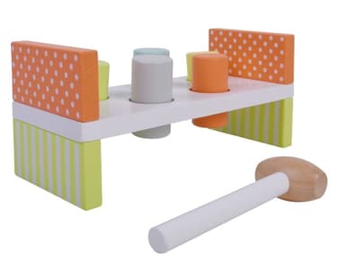 הך פטיש רחב כולל 5 יתדות צבעוניות ופטיש. - ToySale חנות הצעצועים הזולה במדינה
