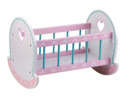 עריסה מתנדנדת מעץ לבובה - ToySale חנות הצעצועים הזולה במדינה