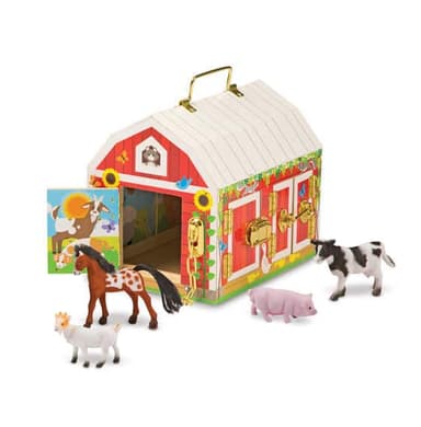 מליסה ודאג - חווה מעץ עם מנעולים וחיות - ToySale חנות הצעצועים הזולה במדינה