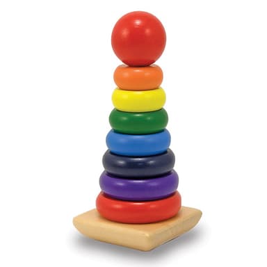 מליסה ודאג - מגדל טבעות מעץ לילדים - ToySale חנות הצעצועים הזולה במדינה