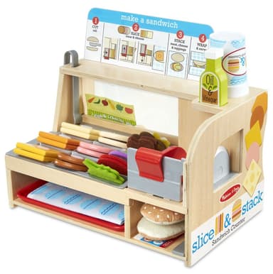 מליסה ודאג - דוכן סנדוויץ נייד מעץ - ToySale חנות הצעצועים הזולה במדינה