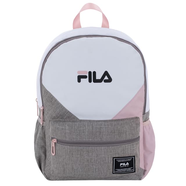 תיק פילה 3 תאים מבית FILA בעיצוב אופנתי בצבעי לבן, ורוד ואפור - ToySale חנות הצעצועים הזולה במדינה