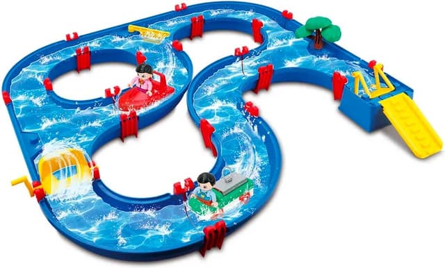 משחק פעילות מים להרכבה מפלסטיק לילדים כולל 64 חלקים למשחק פעילותי ומאתגר במים או חול לפיתוח תיאום עין יד, יצירתיות ודמיון. - ToySale חנות הצעצועים הזולה במדינה