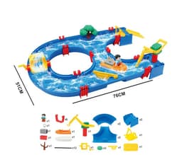 משחק פעילות מים להרכבה מפלסטיק לילדים כולל 39 חלקים למשחק פעילותי ומאתגר במים או חול לפיתוח תיאום עין יד, יצירתיות ודמיון. - ToySale חנות הצעצועים הזולה במדינה
