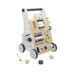 הליכון לתינוקות מעץ מלא דגם נוגה בצבעים שחור לבן עם פעלולון, התאם צורה לשיפור מיומנות הליכה של פעוטות. - ToySale חנות הצעצועים הזולה במדינה